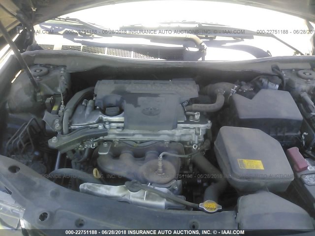 4T1BF1FK6CU611083 - 2012 TOYOTA CAMRY SE/LE/XLE BLACK photo 10
