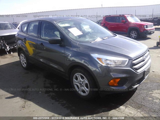 1FMCU0F71HUC87791 - 2017 FORD ESCAPE S GRAY photo 1