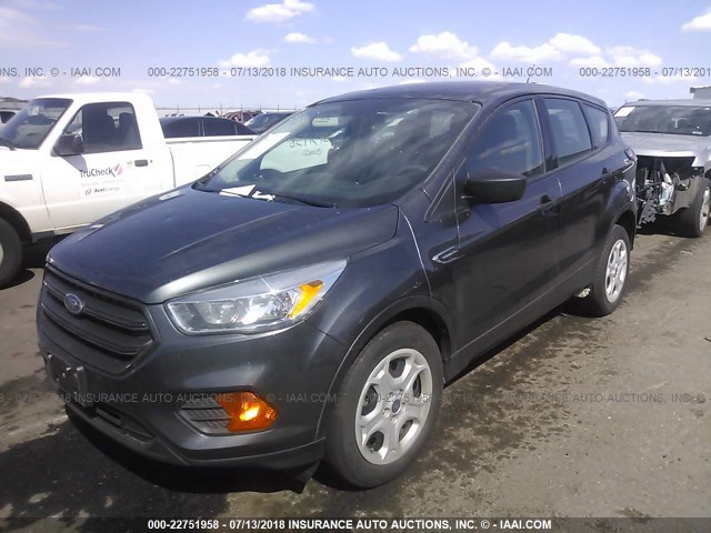 1FMCU0F71HUC87791 - 2017 FORD ESCAPE S GRAY photo 2