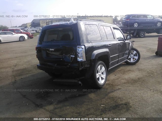 1C4NJPFB4ED909413 - 2014 JEEP PATRIOT LATITUDE BLACK photo 4