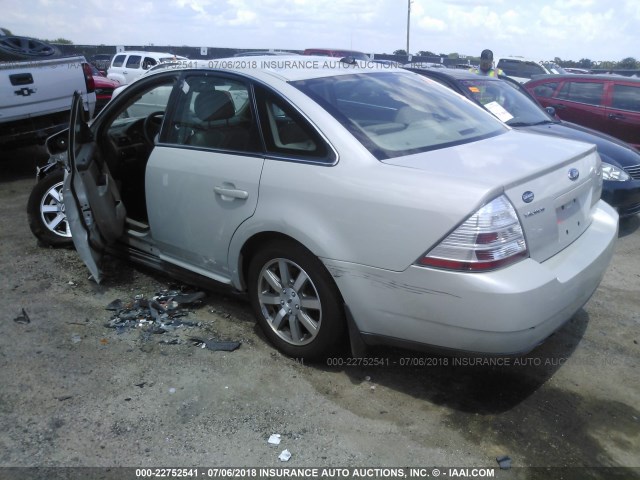 1FAHP24W88G153436 - 2008 FORD TAURUS SEL CREAM photo 3