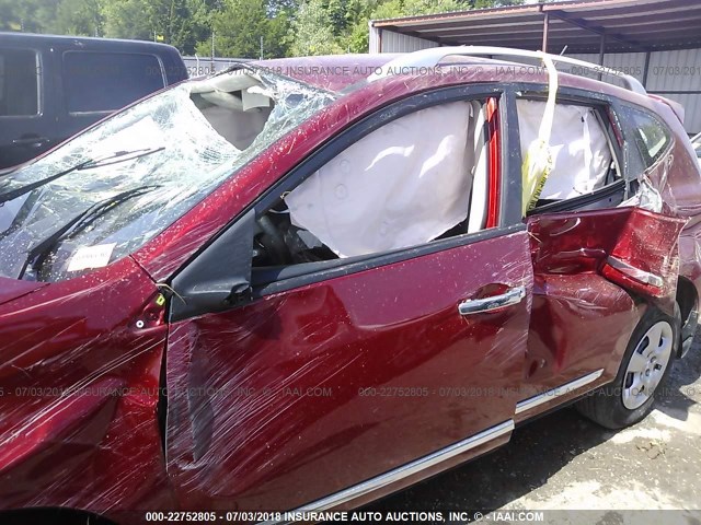 JN8AS5MV1EW714083 - 2014 NISSAN ROGUE SELECT S RED photo 6