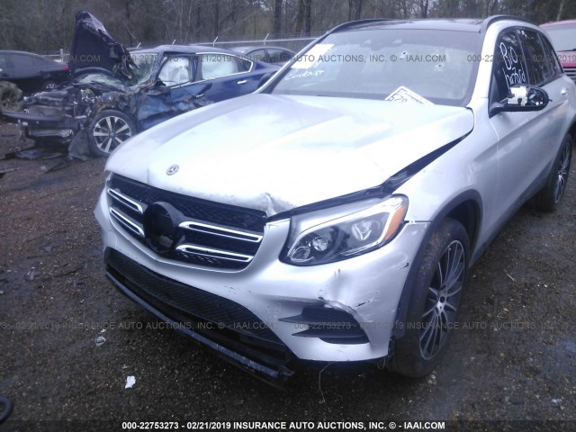 WDC0G4JB8HV012540 - 2017 MERCEDES-BENZ GLC 300 SILVER photo 6