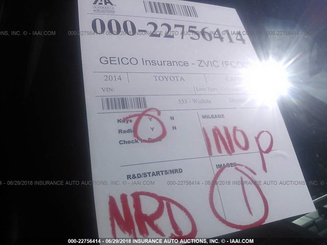 4T1BF1FK9EU380991 - 2014 TOYOTA CAMRY L/SE/LE/XLE 黑色 照片 7