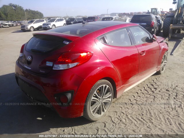 KMHTC6AE5GU287366 - 2016 HYUNDAI VELOSTER TURBO RED photo 4