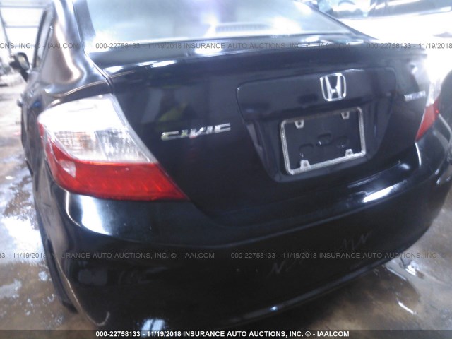 JHMFB4F28CS002414 - 2012 HONDA CIVIC HYBRID BLACK photo 6