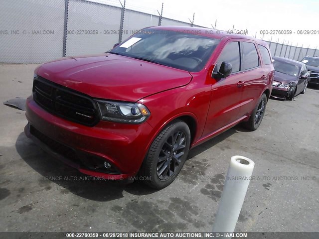 1C4RDHAG5GC361626 - 2016 DODGE DURANGO SXT RED photo 2