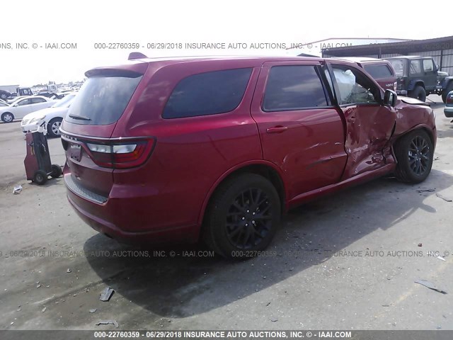 1C4RDHAG5GC361626 - 2016 DODGE DURANGO SXT RED photo 4