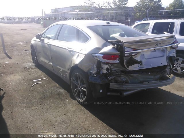 3FA6P0D96HR140411 - 2017 FORD FUSION TITANIUM GOLD photo 3