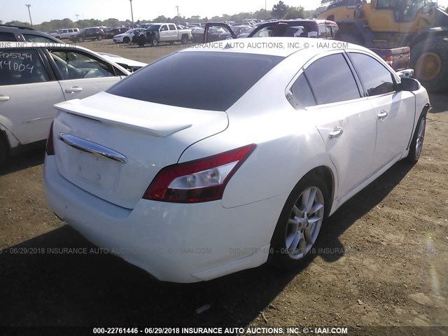 1N4AA5AP3AC829838 - 2010 NISSAN MAXIMA S/SV WHITE photo 4