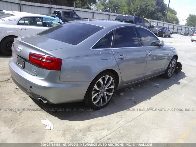 WAUGGAFC3DN020265 - 2013 AUDI A6 PREMIUM PLUS GRAY photo 4