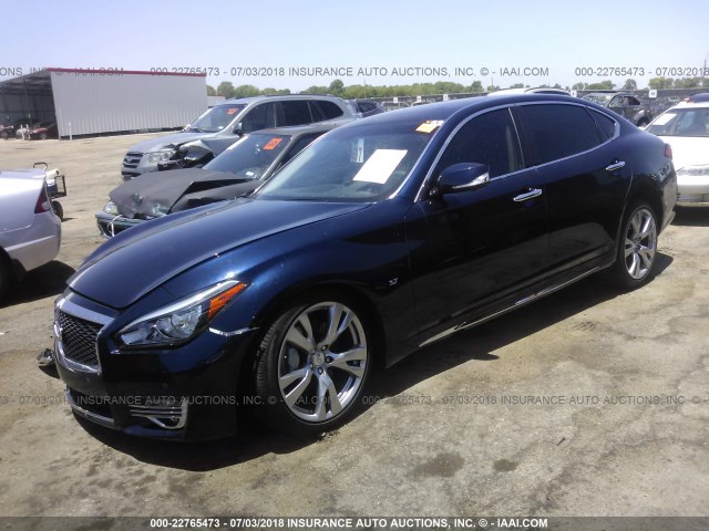 JN1BY1PP4JM330442 - 2018 INFINITI Q70L 3.7 LUXE Navy photo 2