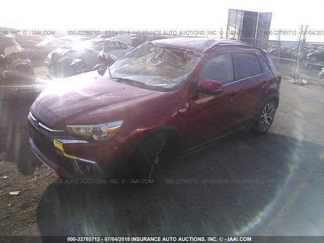 JA4AR4AW6JU002862 - 2018 MITSUBISHI OUTLANDER SPORT SEL/GT RED photo 2