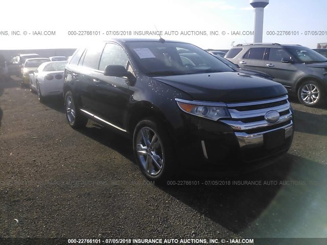 2FMDK4JCXDBB29424 - 2013 FORD EDGE SEL BLACK photo 1