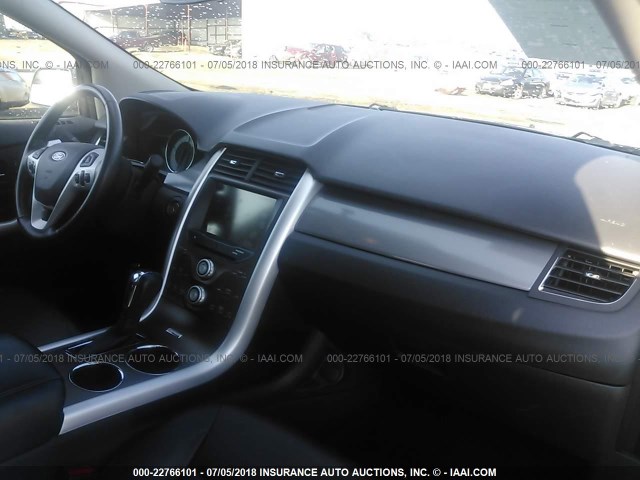 2FMDK4JCXDBB29424 - 2013 FORD EDGE SEL BLACK photo 5