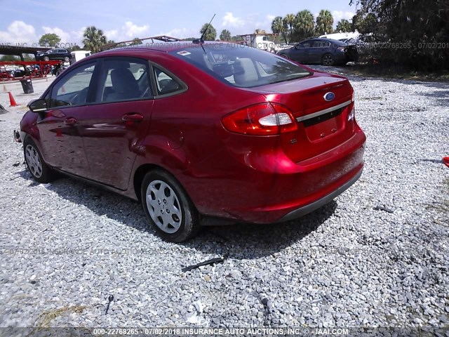 3FADP4BJ8BM124890 - 2011 FORD FIESTA SE RED photo 3