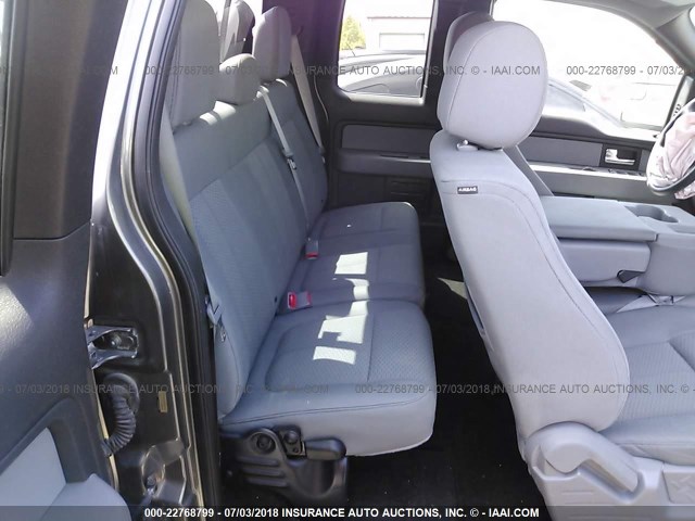 1FTEX1CM5DFD21086 - 2013 FORD F150 SUPER CAB GRAY photo 8