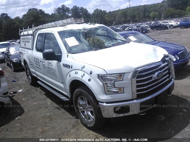 1FTEX1EP9GFD48092 - 2016 FORD F150 SUPER CAB WHITE photo 1