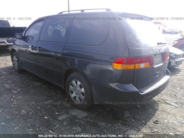 5FNRL18974B047542 - 2004 HONDA ODYSSEY EXL BLACK photo 3