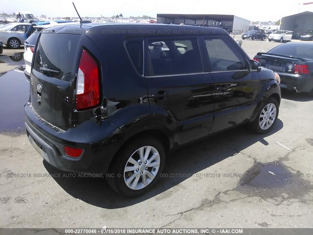 KNDJT2A67D7516041 - 2013 KIA SOUL +/!/SPORT BLACK photo 4