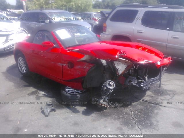 4USBT33474LS48681 - 2004 BMW Z4 2.5 RED photo 1