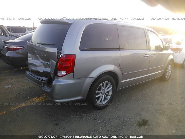 2C4RDGCG9GR272544 - 2016 DODGE GRAND CARAVAN SXT GRAY photo 4