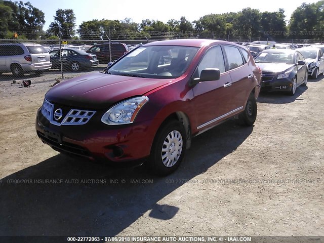 JN8AS5MV4BW311498 - 2011 NISSAN ROGUE S/SV/KROM RED photo 2