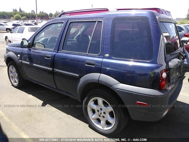 SALNY22233A269867 - 2003 LAND ROVER FREELANDER SE BLUE photo 3