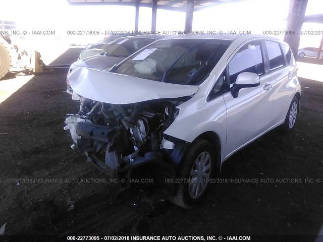 3N1CE2CP2EL427423 - 2014 NISSAN VERSA NOTE S/S PLUS/SV/SL WHITE photo 2