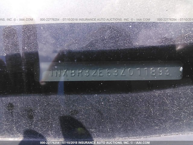 1NXBR32E63Z011893 - 2003 TOYOTA COROLLA CE/LE/S BLACK photo 9