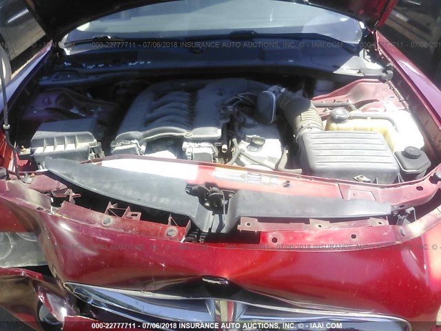 2B3KA43G56H302797 - 2006 DODGE CHARGER SE/SXT RED photo 10