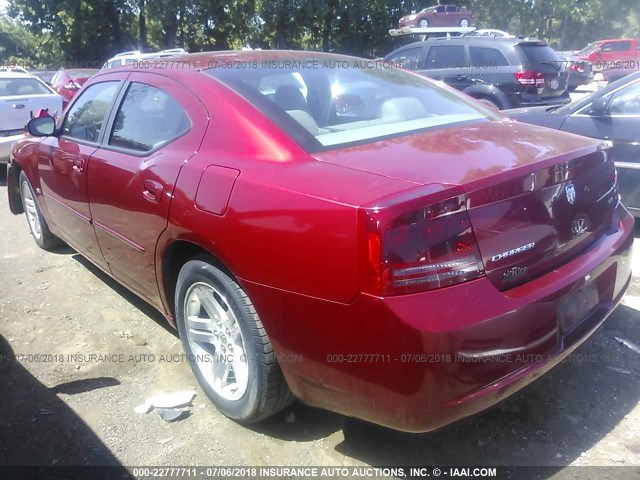 2B3KA43G56H302797 - 2006 DODGE CHARGER SE/SXT RED photo 3