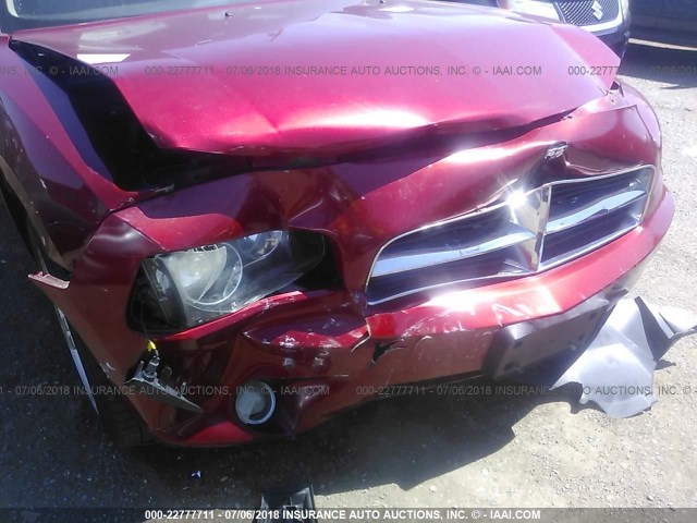 2B3KA43G56H302797 - 2006 DODGE CHARGER SE/SXT RED photo 6