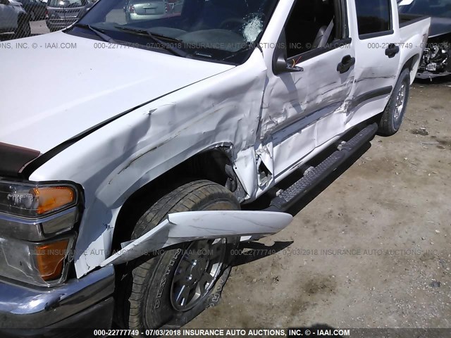 1GCDT43E788208168 - 2008 CHEVROLET COLORADO LT WHITE photo 6