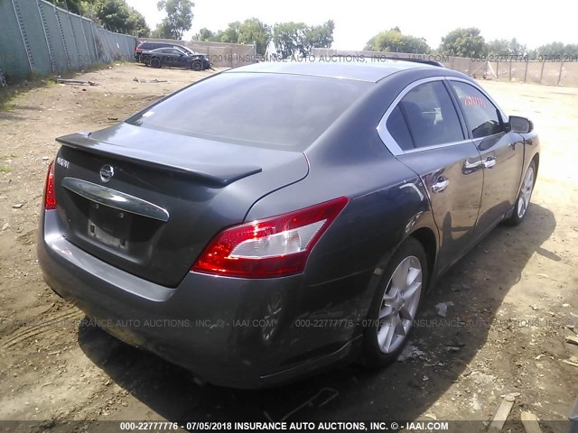 1N4AA51E99C850705 - 2009 NISSAN MAXIMA S/SV GRAY photo 4