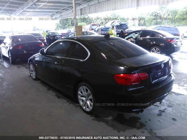 WBAKF5C53BE586384 - 2011 BMW 328 XI SULEV BLACK photo 3