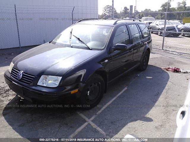 WVWRK61J62W120025 - 2002 VOLKSWAGEN JETTA GL BLACK photo 2