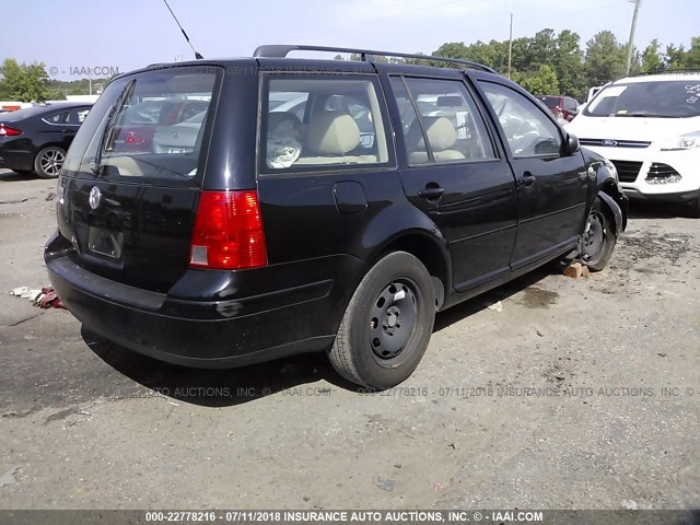 WVWRK61J62W120025 - 2002 VOLKSWAGEN JETTA GL BLACK photo 4