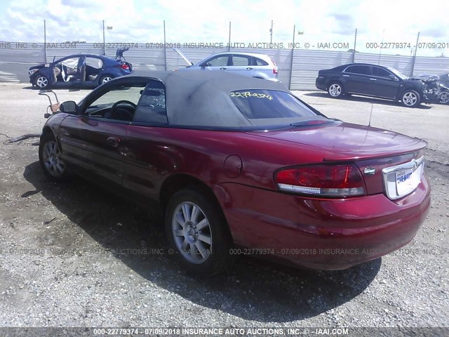 1C3EL75R34N335750 - 2004 CHRYSLER SEBRING GTC RED photo 3