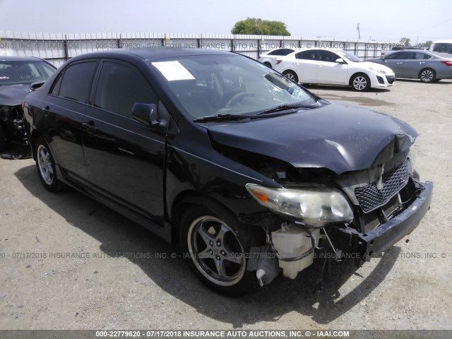 1NXBU40E89Z077801 - 2009 TOYOTA COROLLA S/LE/XLE BLACK photo 1