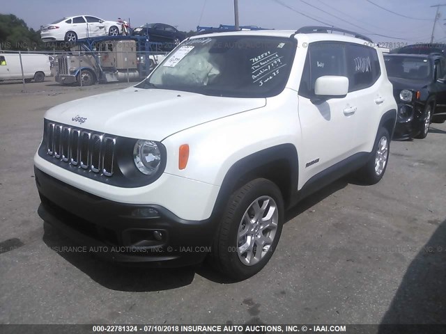 ZACCJBBB5HPG57743 - 2017 JEEP RENEGADE LATITUDE WHITE photo 2