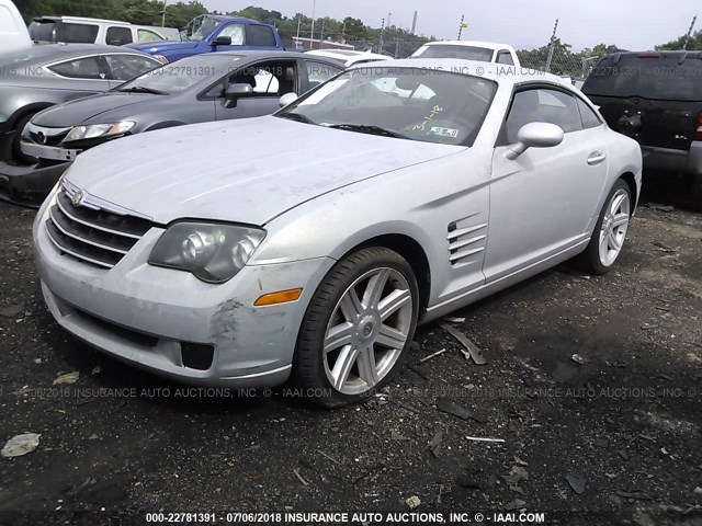 1C3AN59L85X042872 - 2005 CHRYSLER CROSSFIRE GRAY photo 2