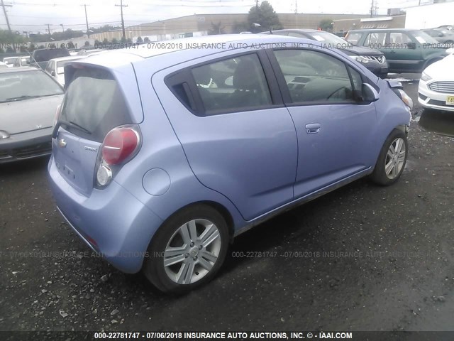 KL8CB6S92EC584664 - 2014 CHEVROLET SPARK LS BLUE photo 4