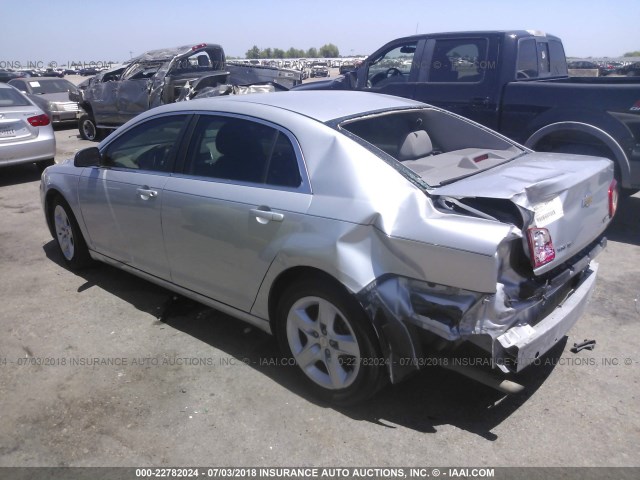1G1ZA5E06AF106714 - 2010 CHEVROLET MALIBU LS 银色 照片 3