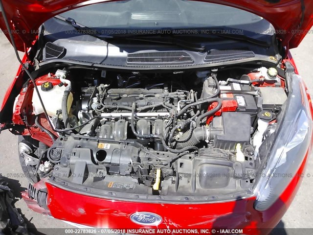 3FADP4BJ7FM153299 - 2015 FORD FIESTA SE RED photo 10