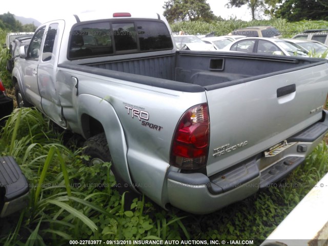 5TEUU42N95Z132039 - 2005 TOYOTA TACOMA ACCESS CAB ვერცხლისფერი ფოტო 3