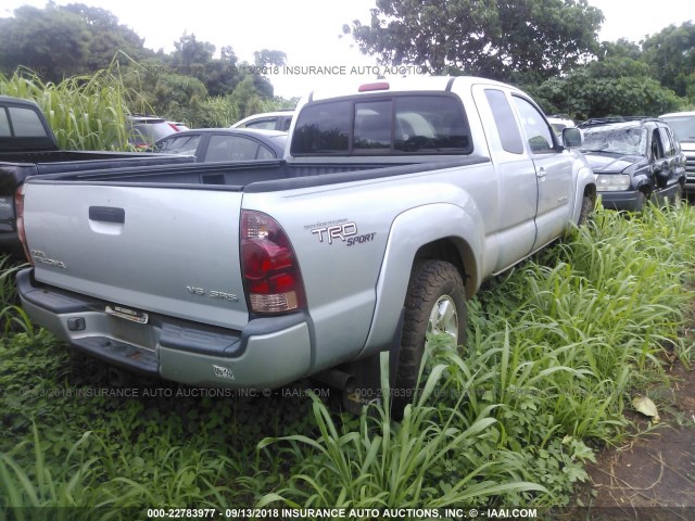 5TEUU42N95Z132039 - 2005 TOYOTA TACOMA ACCESS CAB ვერცხლისფერი ფოტო 4
