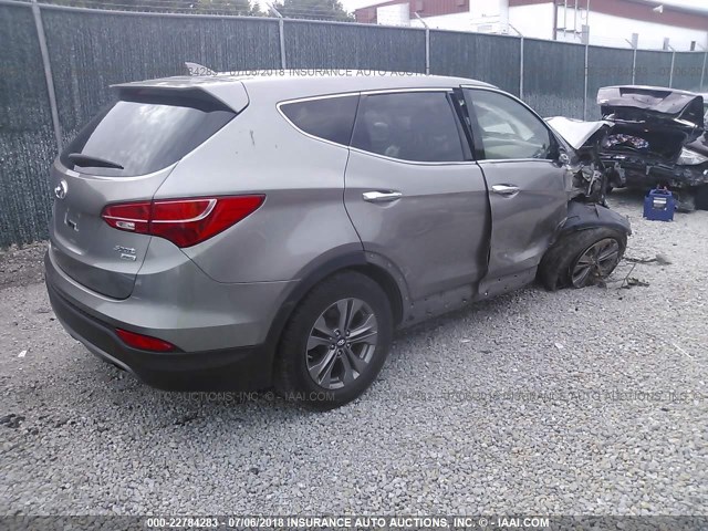 5XYZTDLB5FG290967 - 2015 HYUNDAI SANTA FE SPORT  GRAY photo 4