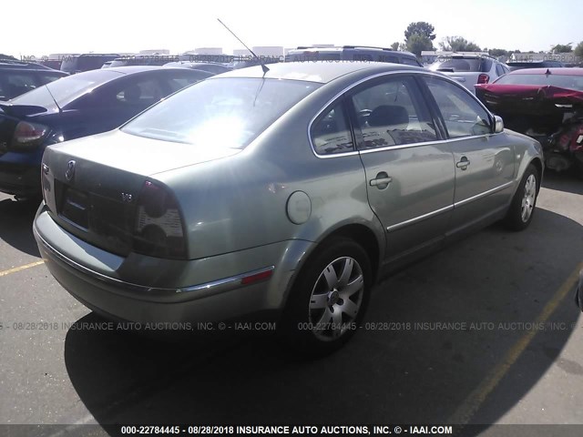 WVWRH63B02P185399 - 2002 VOLKSWAGEN PASSAT GLX 绿色 照片 4