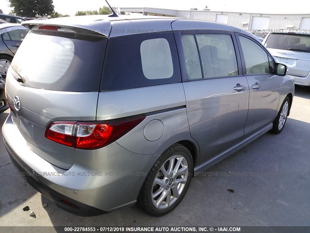 JM1CW2CL1E0163566 - 2014 MAZDA 5 TOURING SILVER photo 4